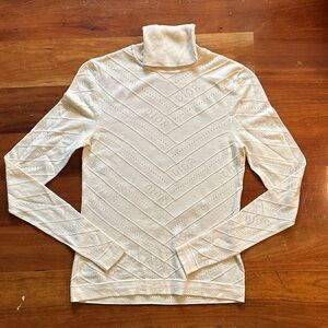 Dior *Rare* Vintage Cream Turtleneck Logo Sweater